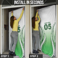 Custom Cook Islands Avaiki Rugby Door Cover Go Champions - Polynesian Pride