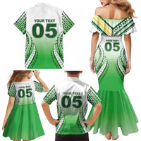 Custom Cook Islands Avaiki Rugby Family Matching Mermaid Dress and Hawaiian Shirt Go Champions - Polynesian Pride