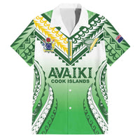 Custom Cook Islands Avaiki Rugby Family Matching Off Shoulder Short Dress and Hawaiian Shirt Go Champions - Polynesian Pride