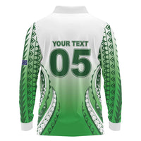 Custom Cook Islands Avaiki Rugby Long Sleeve Polo Shirt Go Champions - Polynesian Pride