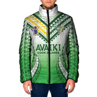 Custom Cook Islands Avaiki Rugby Padded Jacket Go Champions - Polynesian Pride