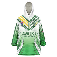 Custom Cook Islands Avaiki Rugby Wearable Blanket Hoodie Go Champions - Polynesian Pride