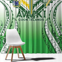 Cook Islands Avaiki Rugby Window Curtain Go Champions - Polynesian Pride