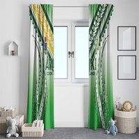 Cook Islands Avaiki Rugby Window Curtain Go Champions - Polynesian Pride