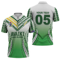 Custom Cook Islands Avaiki Rugby Zipper Polo Shirt Go Champions - Polynesian Pride