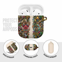 Hawaii And Japan AirPods Case Tiki With Oni Mask - Polynesian Pride