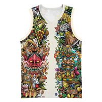 Hawaii And Japan Basketball Jersey Tiki With Oni Mask - Polynesian Pride