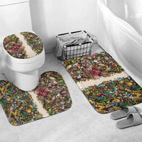 Hawaii And Japan Bathroom Set Tiki With Oni Mask - Polynesian Pride