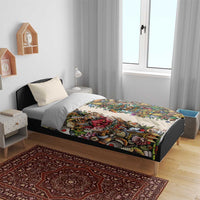 Hawaii And Japan Bedding Set Tiki With Oni Mask - Polynesian Pride