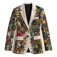 Hawaii And Japan Blazer Tiki With Oni Mask - Polynesian Pride