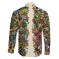 Hawaii And Japan Family Matching Puletasi and Hawaiian Shirt Tiki With Oni Mask - Polynesian Pride