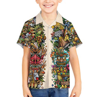 Hawaii And Japan Hawaiian Shirt Tiki With Oni Mask - Polynesian Pride