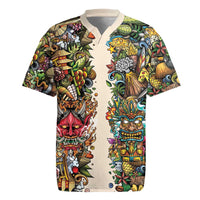 Hawaii And Japan Rugby Jersey Tiki With Oni Mask - Polynesian Pride