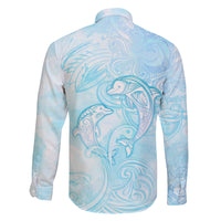 Polynesia Dolphins Under The Sea Family Matching Off Shoulder Maxi Dress and Hawaiian Shirt Simple Style LT05 - Polynesian Pride