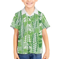 Green Hawaii Tapa Pattern Hawaiian Shirt With Heliconia Vintage Style LT05 - Polynesian Pride