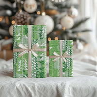 Green Hawaii Tapa Pattern Wrapping Paper With Heliconia Vintage Style LT05 - Polynesian Pride