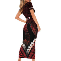 Personalised Tonga Happy Father's Day Family Matching Short Sleeve Bodycon Dress and Hawaiian Shirt Ofa Lahi Atu Dad Polynesian Tribal