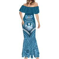 Personalised Fiji Happy Father's Day Mermaid Dress Au Lomani Iko Dad Polynesian Tribal