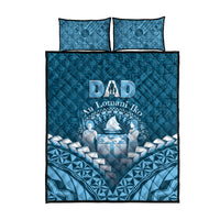 Fiji Happy Father's Day Quilt Bed Set Au Lomani Iko Dad Polynesian Tribal