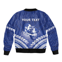 Personalised Samoa Happy Father's Day Bomber Jacket Ou Te Alofa Ia Te Oe Tama Dad Polynesian Tribal LT05 - Polynesian Pride