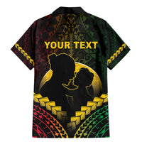 Personalised Vanuatu Happy Father's Day Family Matching Mermaid Dress and Hawaiian Shirt Mi Lavem Yu Papa Polynesian Tribal