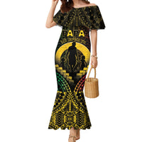 Personalised Vanuatu Happy Father's Day Mermaid Dress Mi Lavem Yu Papa Polynesian Tribal LT05 Women Reggae - Polynesian Pride