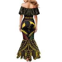 Personalised Vanuatu Happy Father's Day Mermaid Dress Mi Lavem Yu Papa Polynesian Tribal LT05 - Polynesian Pride