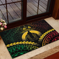 Vanuatu Happy Father's Day Rubber Doormat Mi Lavem Yu Papa Polynesian Tribal