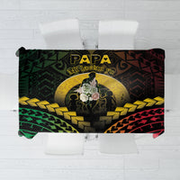 Vanuatu Happy Father's Day Tablecloth Mi Lavem Yu Papa Polynesian Tribal