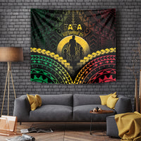 Vanuatu Happy Father's Day Tapestry Mi Lavem Yu Papa Polynesian Tribal