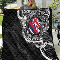 Hawaii Flag Day Quilt Hawaiian Maile Lei LT05 Black - Polynesian Pride
