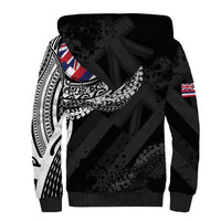 Hawaii Flag Day Sherpa Hoodie Hawaiian Maile Lei
