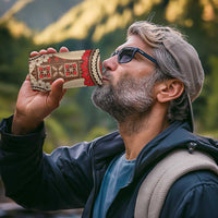 Samoa Language Week 4 in 1 Can Cooler Tumbler Samoan Motif With Red Hibiscus