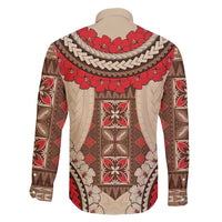 Samoa Language Week Family Matching Mermaid Dress and Hawaiian Shirt Samoan Motif With Red Hibiscus