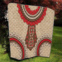 Samoa Language Week Quilt Samoan Motif With Red Hibiscus LT05 - Polynesian Pride