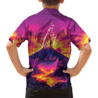 Hawaii Kilauea Volcano Family Matching Short Sleeve Bodycon Dress and Hawaiian Shirt There Is Pele Goddess Of The Volcano - Polynesian Pride