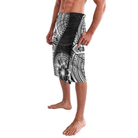 Hibiscus With Black Austronesian Tattoo Pattern Lavalava - Polynesian Pride