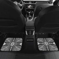 Hibiscus With White Austronesian Tattoo Pattern Car Mats - Polynesian Pride
