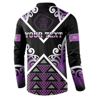 Personalised Aotearoa Moriori Button Sweatshirt Maori Pattern New Zealand - Polynesian Pride