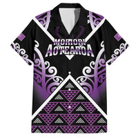 Personalised Aotearoa Moriori Family Matching Off The Shoulder Long Sleeve Dress and Hawaiian Shirt Maori Pattern New Zealand - Polynesian Pride