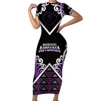 Personalised Aotearoa Moriori Family Matching Short Sleeve Bodycon Dress and Hawaiian Shirt Maori Pattern New Zealand - Polynesian Pride