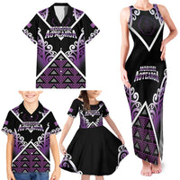Personalised Aotearoa Moriori Family Matching Tank Maxi Dress and Hawaiian Shirt Maori Pattern New Zealand - Polynesian Pride