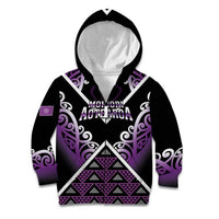 Personalised Aotearoa Moriori Kid Hoodie Maori Pattern New Zealand - Polynesian Pride