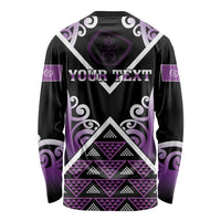 Personalised Aotearoa Moriori Long Sleeve Shirt Maori Pattern New Zealand - Polynesian Pride