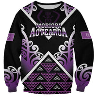 Personalised Aotearoa Moriori Sweatshirt Maori Pattern New Zealand - Polynesian Pride