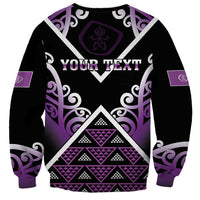Personalised Aotearoa Moriori Sweatshirt Maori Pattern New Zealand - Polynesian Pride