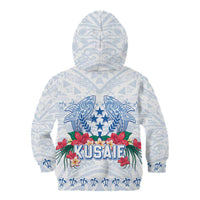 Happy Kosrae Liberation Day Kid Hoodie Polynesian Shark Turtle Motif
