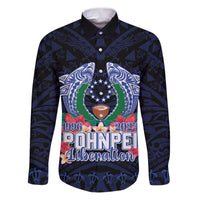 Happy Pohnpei Liberation Day Family Matching Puletasi and Hawaiian Shirt Polynesian Shark Turtle Motif