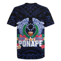 Happy Pohnpei Liberation Day Rugby Jersey Polynesian Shark Turtle Motif