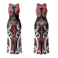 New Zealand Maori Language Week Couples Matching Tank Maxi Dress and Long Sleeve Button Shirt Mo Ake Tonu Te Reo